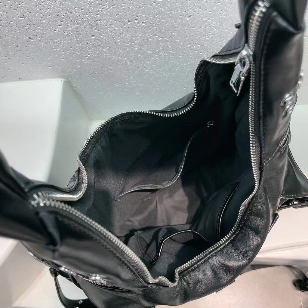 ジップライダースレザーバッグ