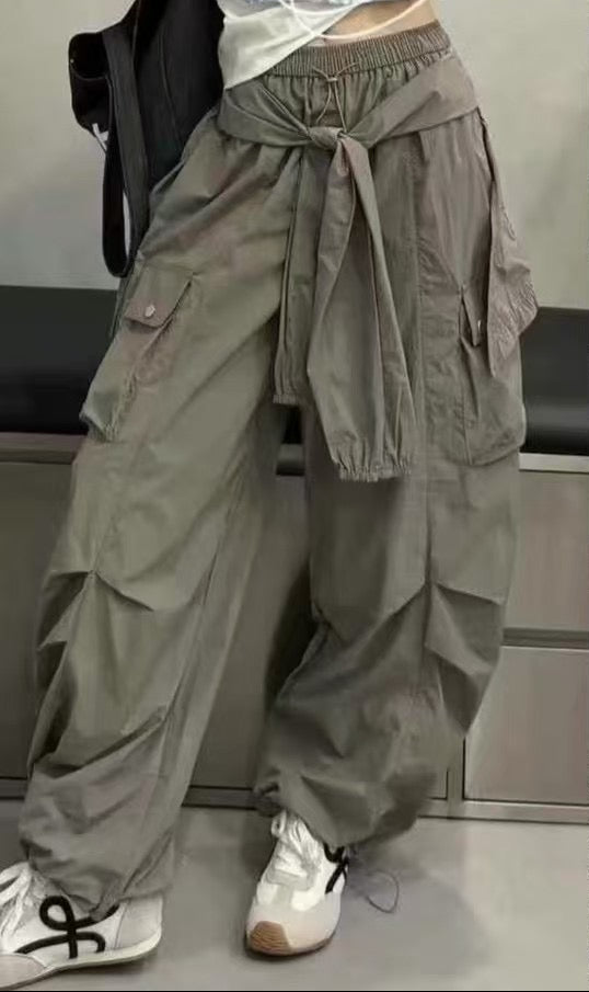 ウエストリボンカーゴパンツ