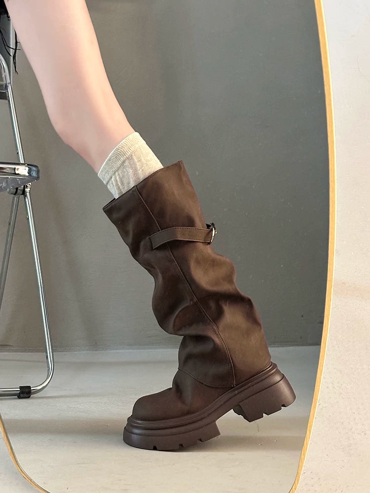 アーカイブベルトロングブーツ