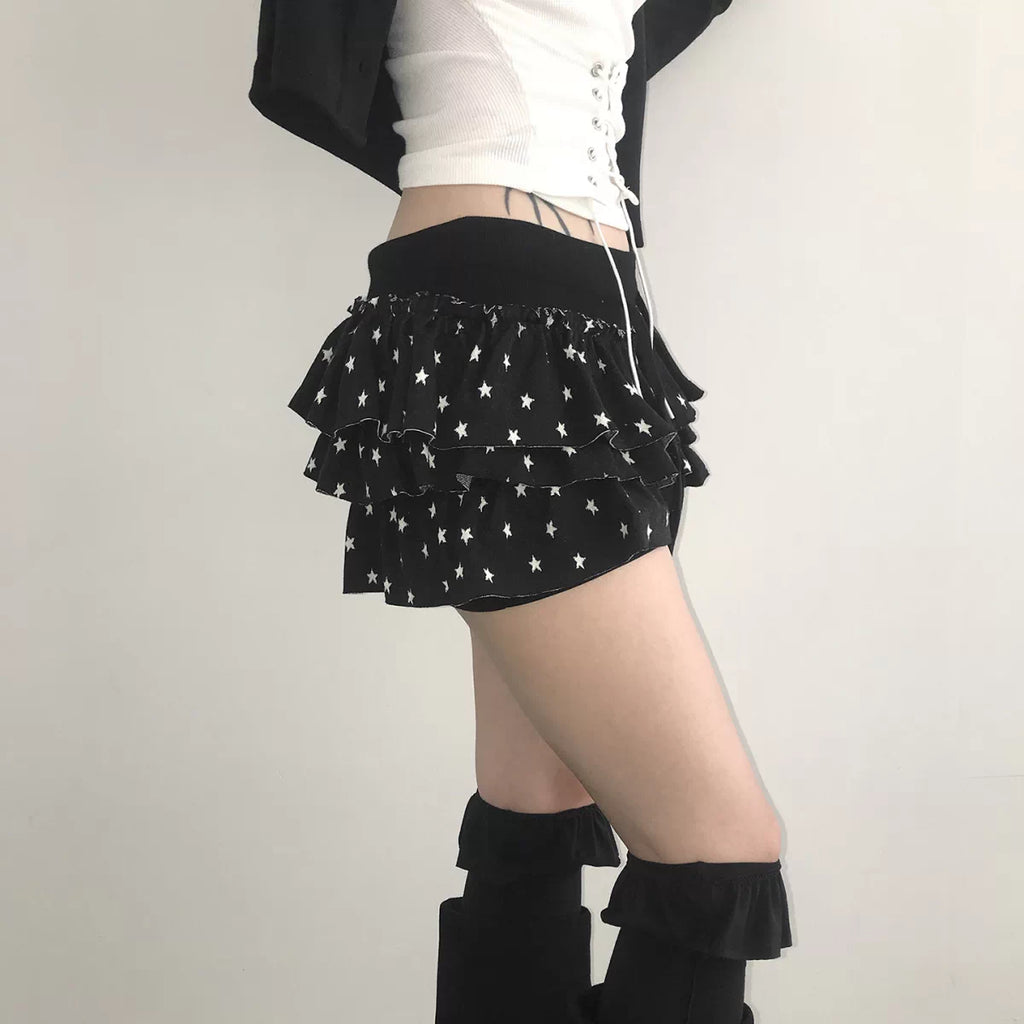スターティアードフリルミニスカート