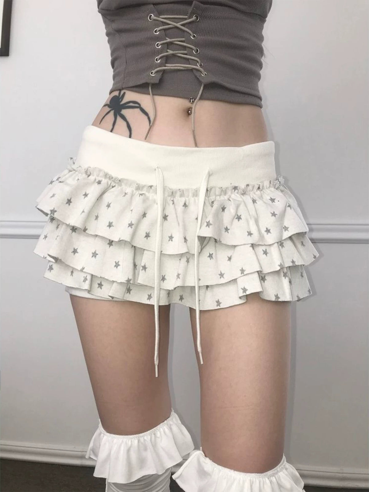 スターティアードフリルミニスカート