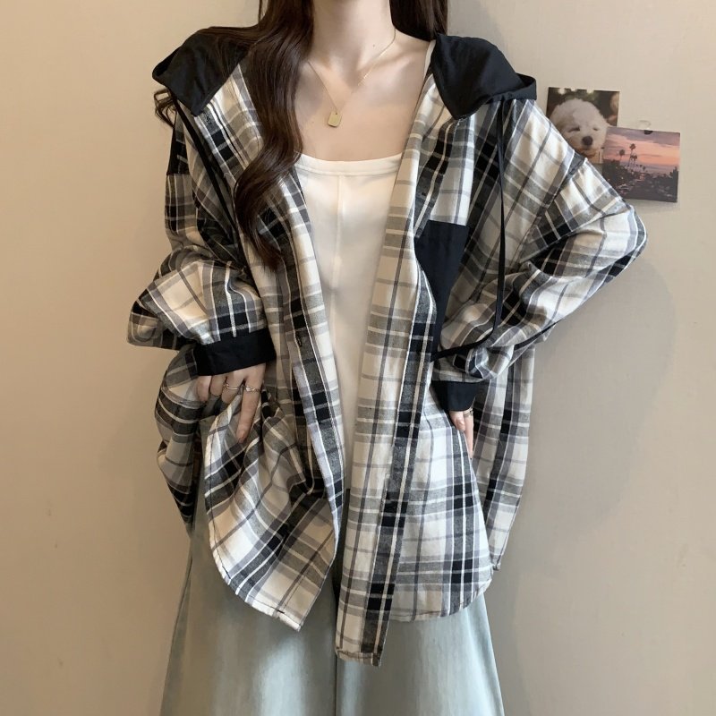 チェックシャツジャケット