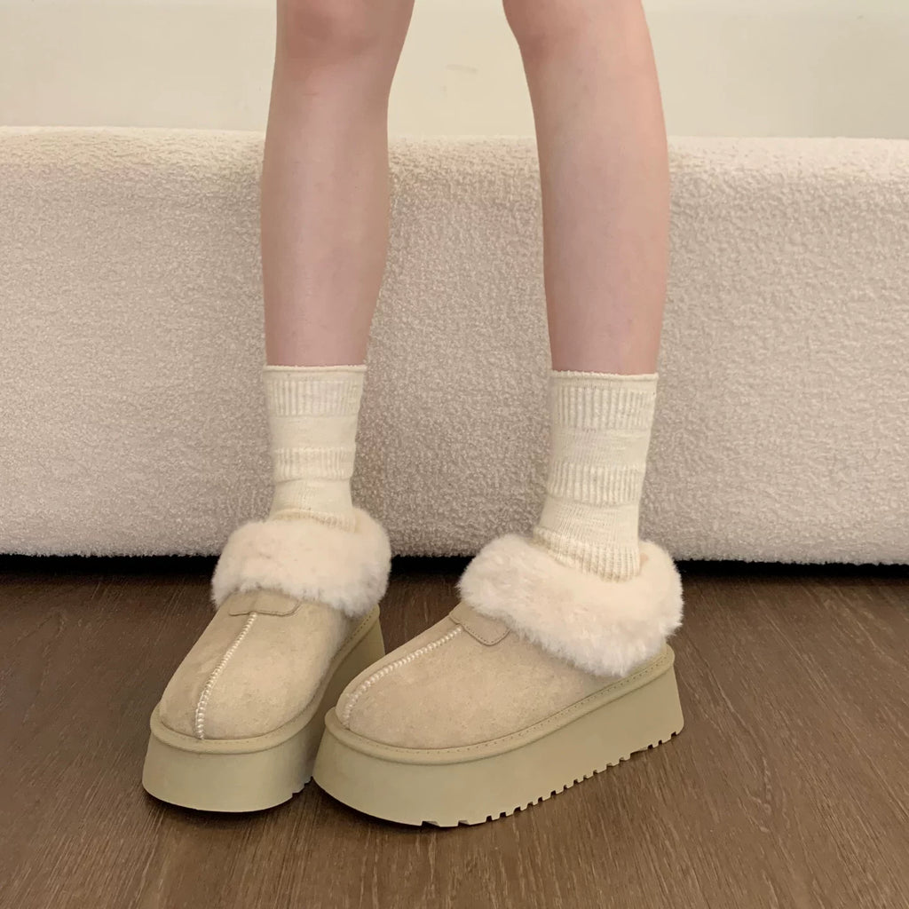 スノーファー ショートブーツ
