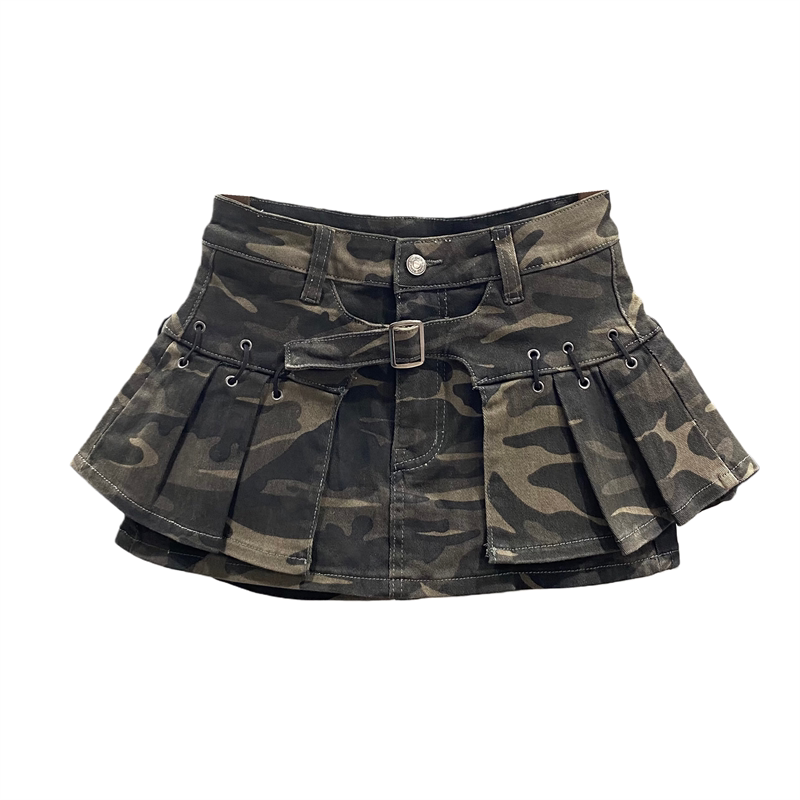 カモフラプリーツミニスカート