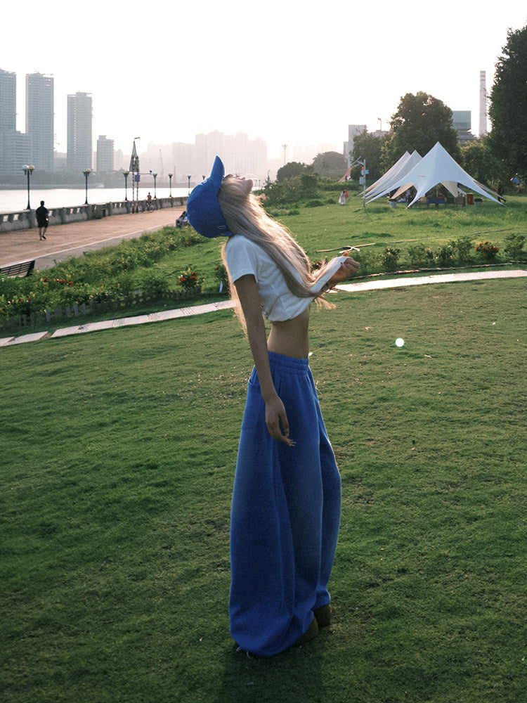 カレッジロゴ ルーズバギーパンツ