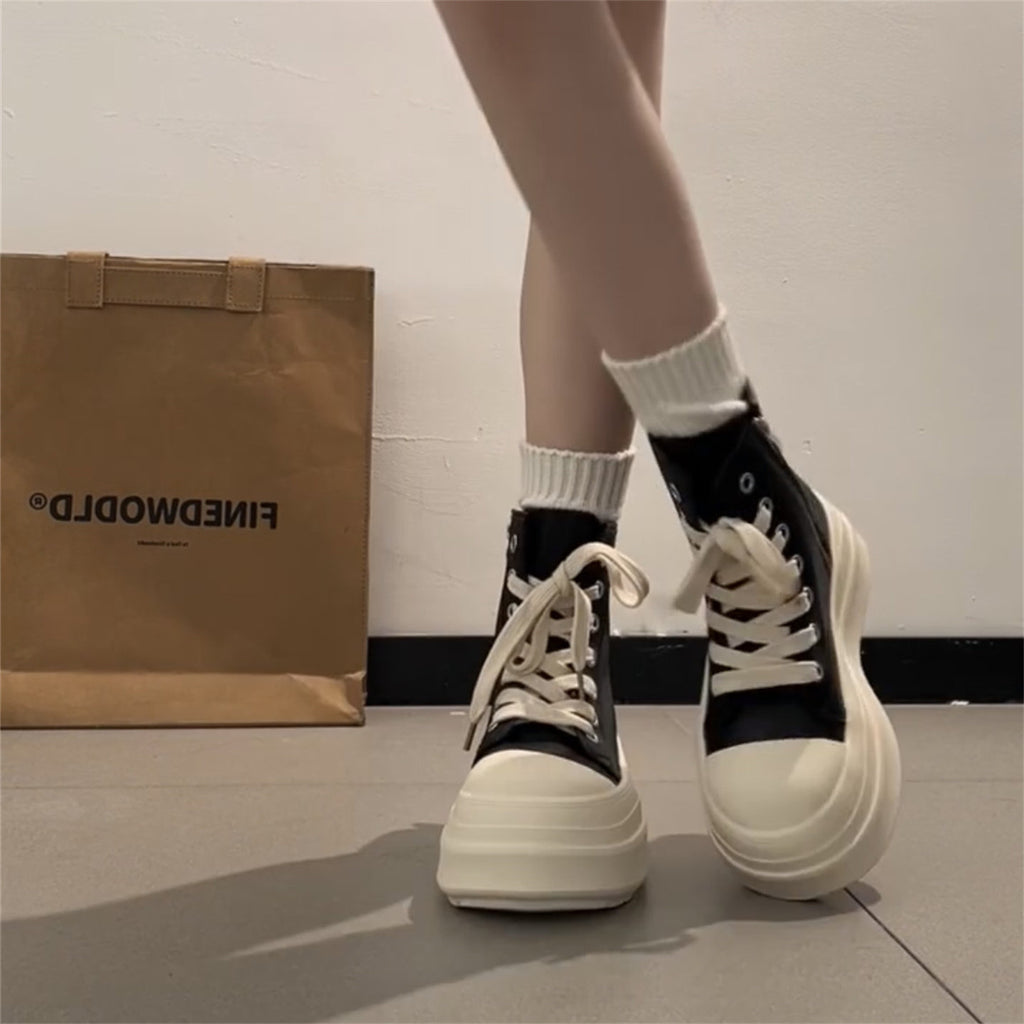 厚底ハイカットスニーカー