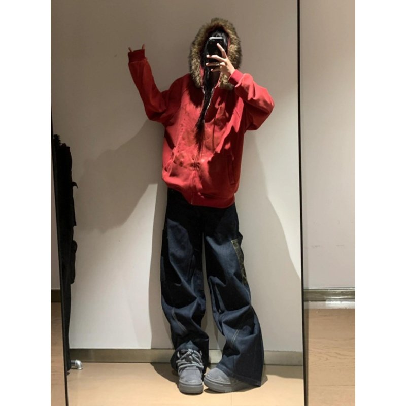 レオパードポケットカーゴデニム