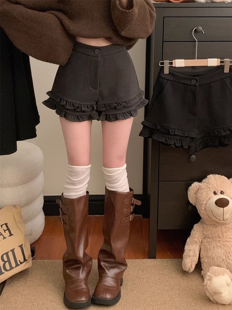 ダブルフリルショートパンツ