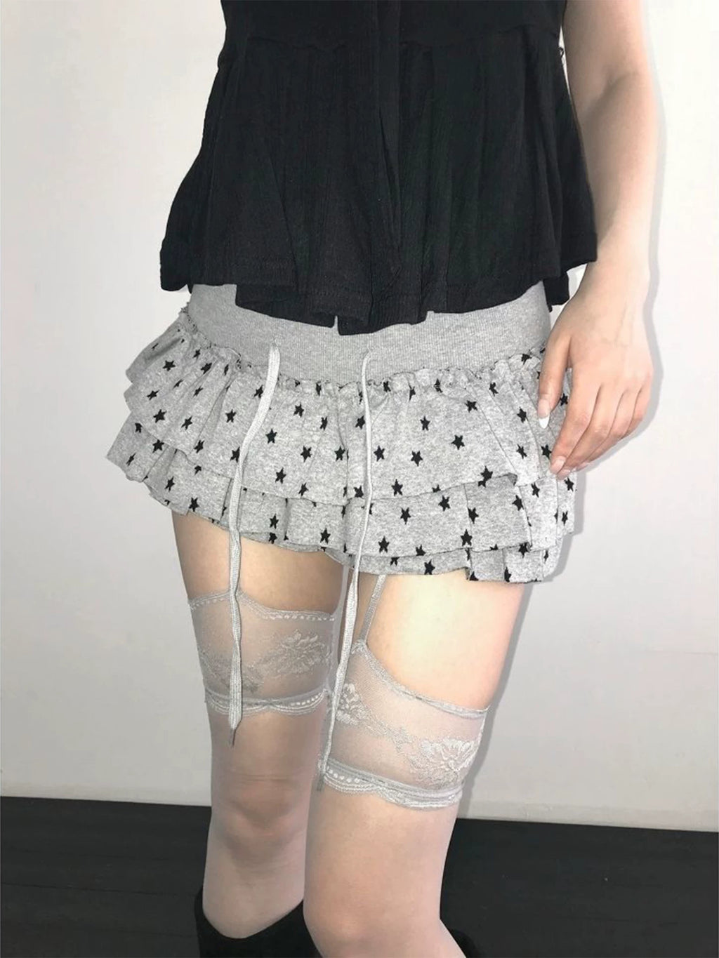 スターティアードフリルミニスカート