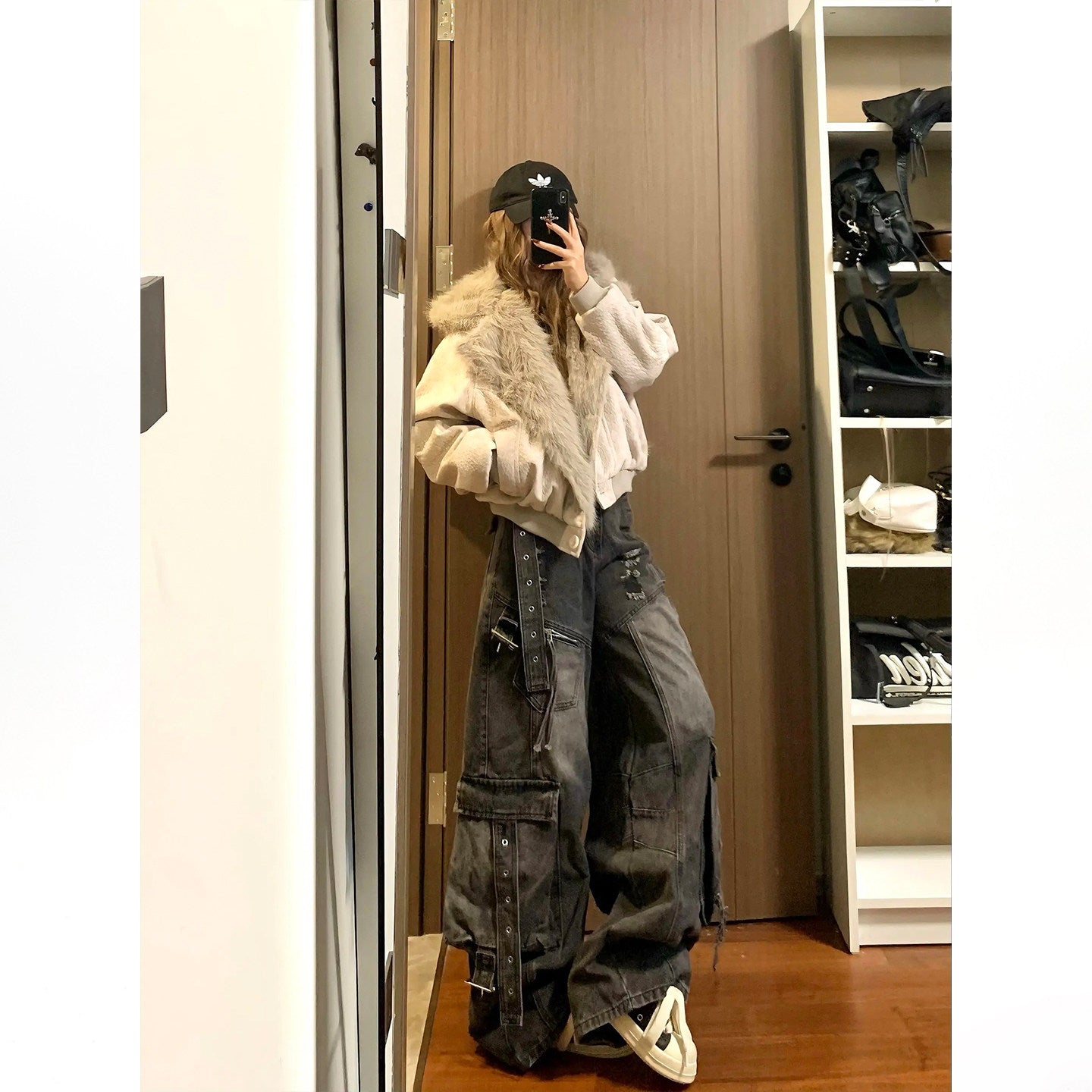 デニムカーゴパンツ