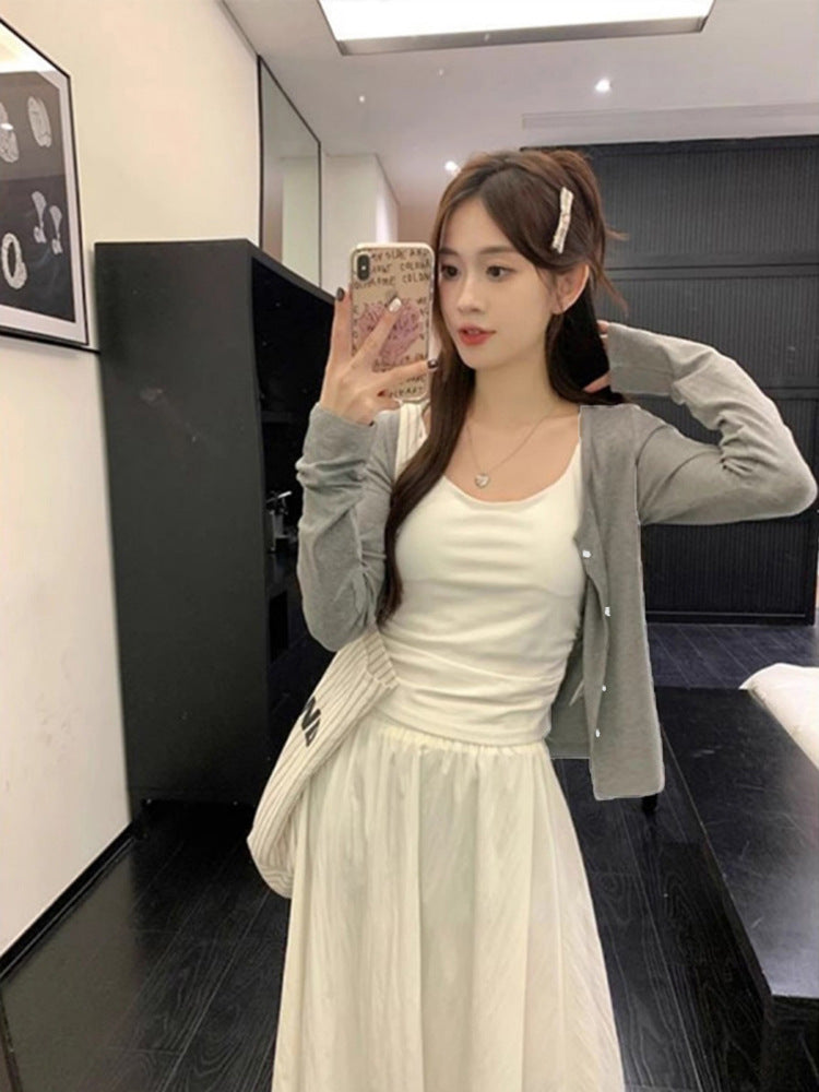 ミニマルスリムカーディガン