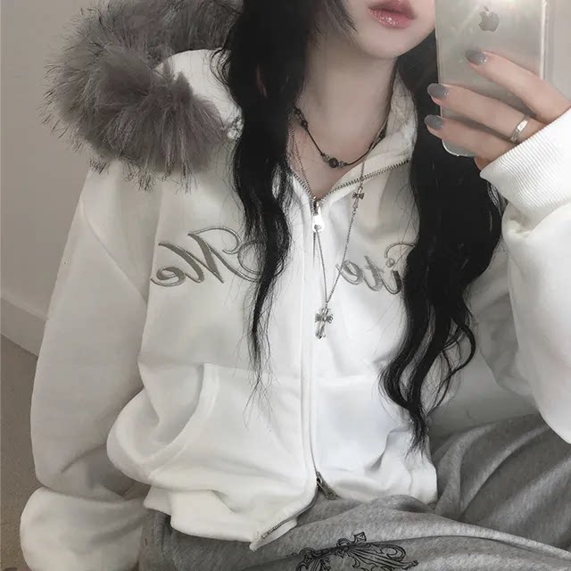 シルバーラインロゴ ファージップパーカー