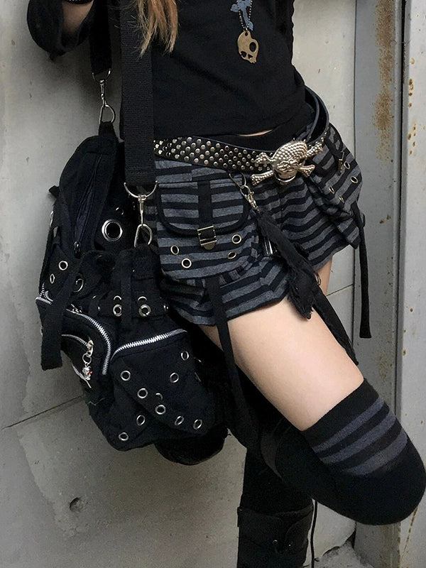 ストライプカーゴミニスカート