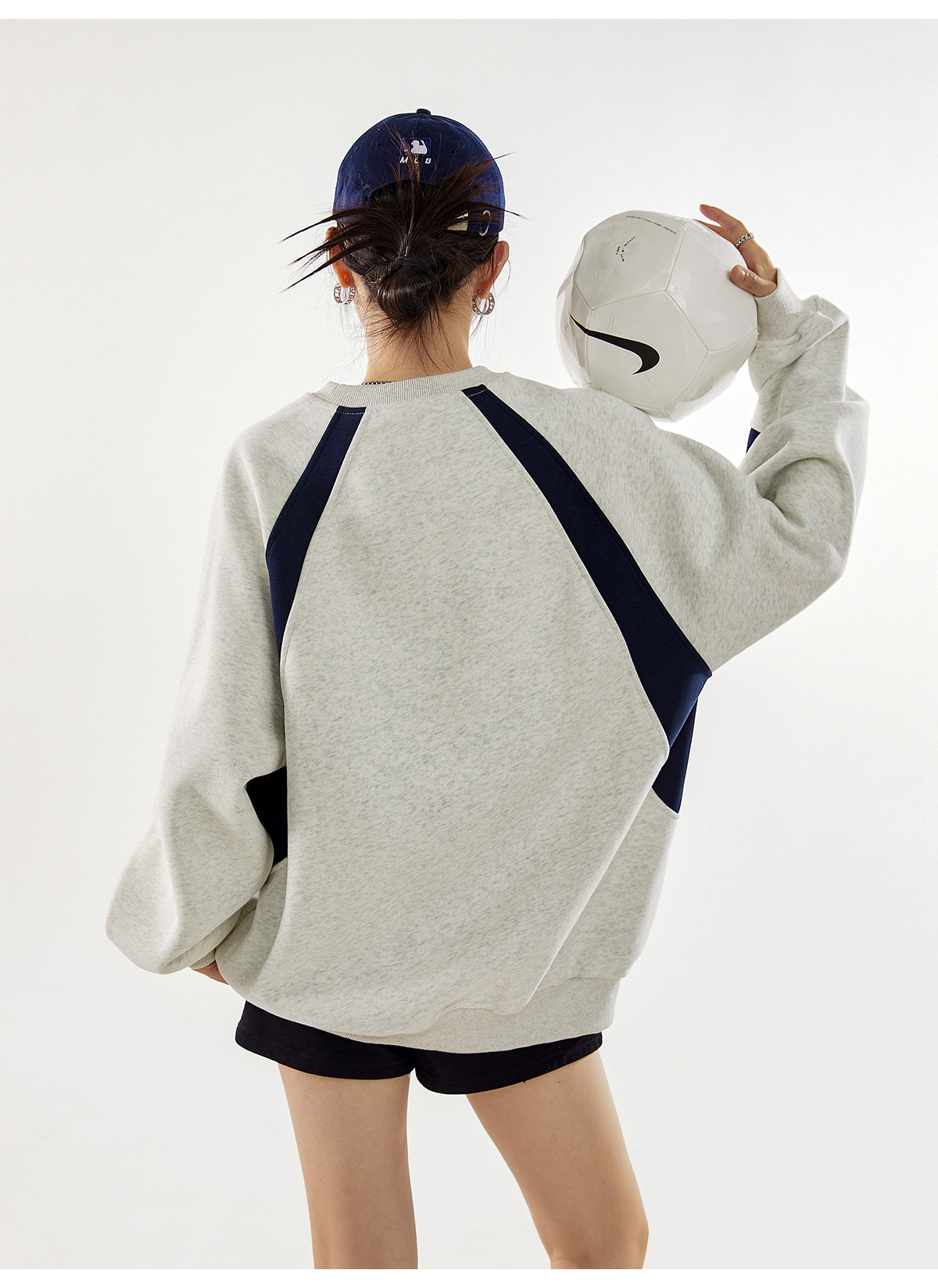 レタープリントスポーティースウェットシャツ KDS350