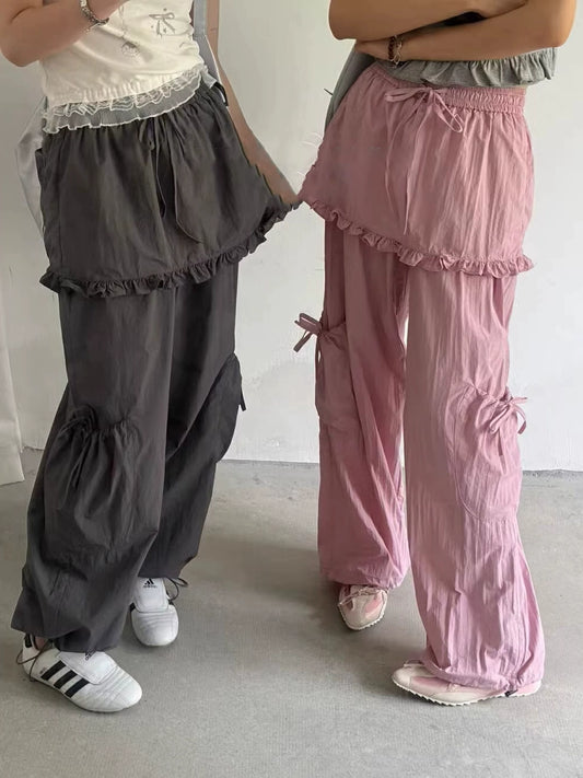 リボンドッキングスカートパンツ
