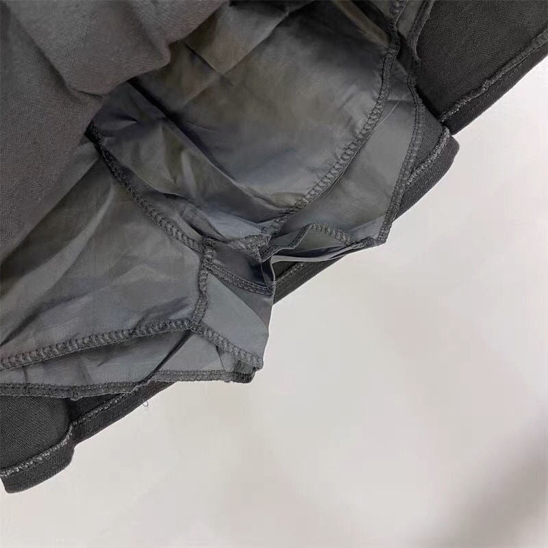 レースアップフリルミニスカート