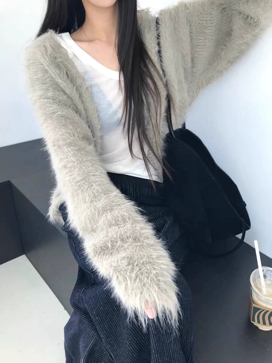 シャギームード ファーカーディガン