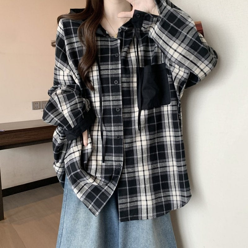 チェックシャツジャケット