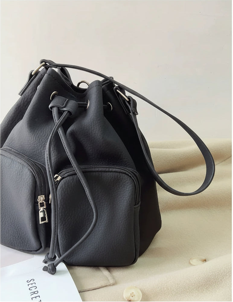 ダブルポケットバケットバッグ