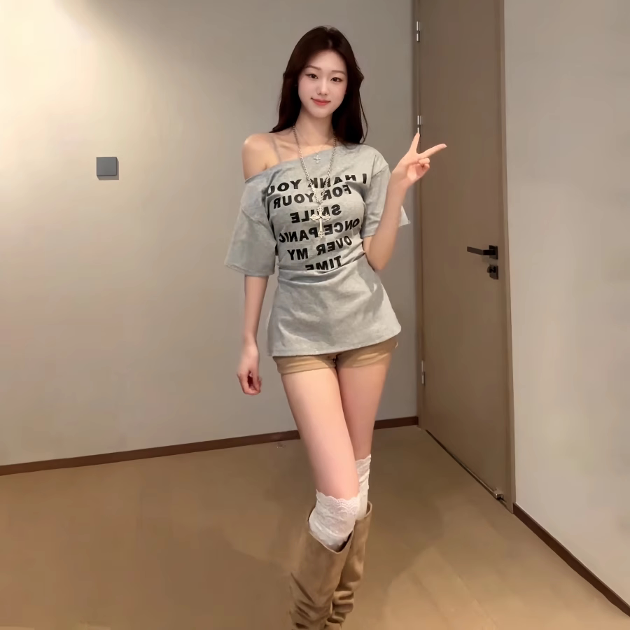 ワンショルリボンTワンピ