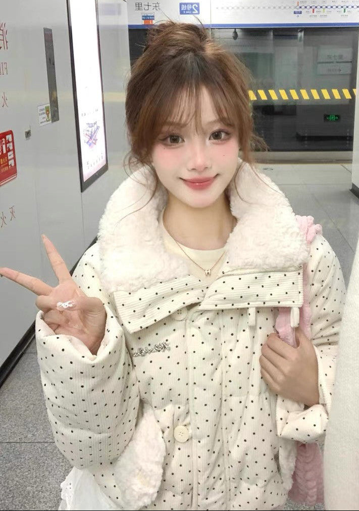 ドットキルティングボアダウン