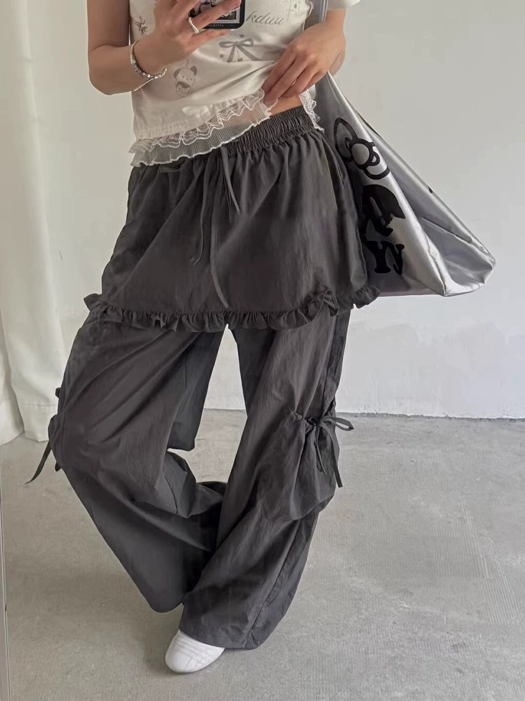 リボンドッキングスカートパンツ