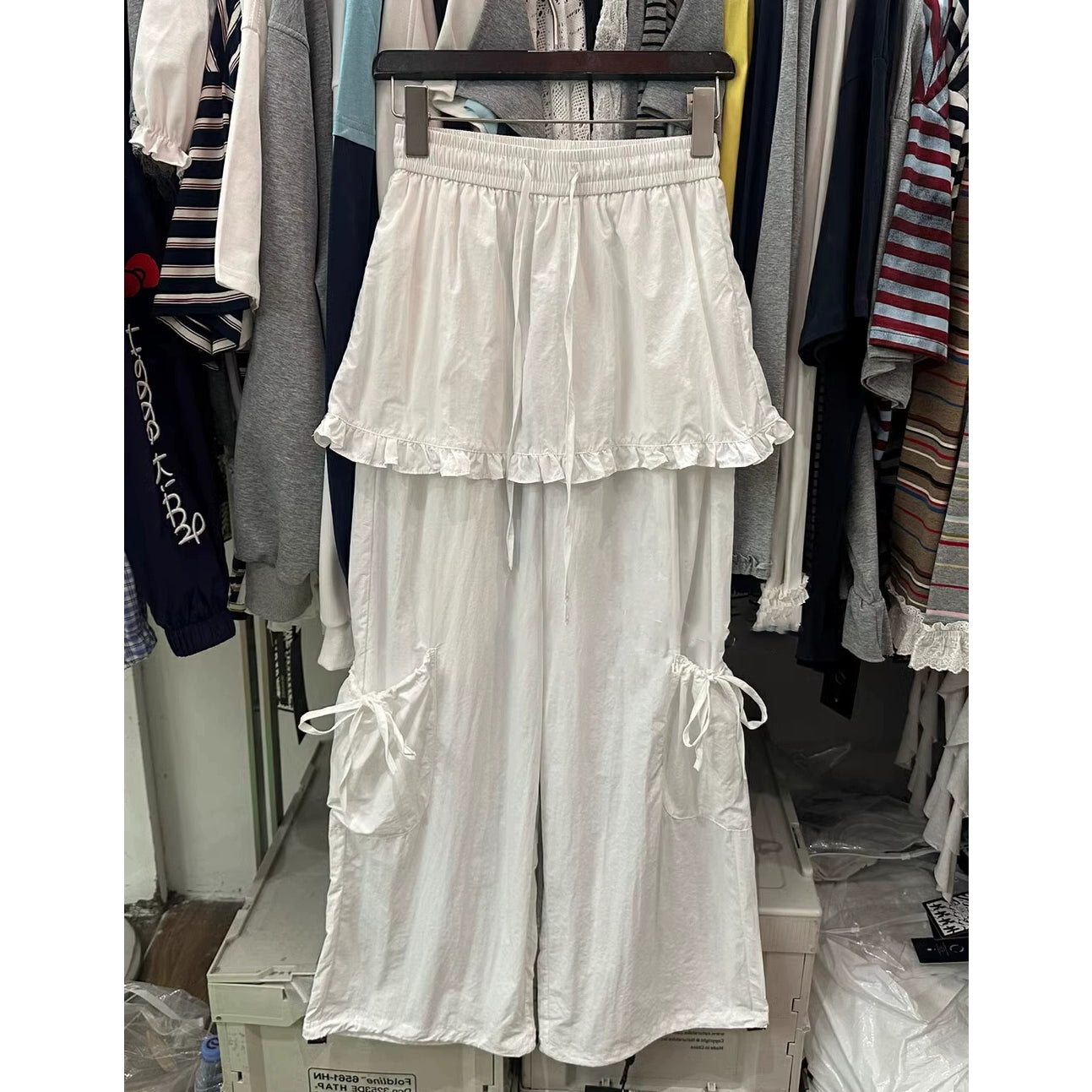 リボンドッキングスカートパンツ