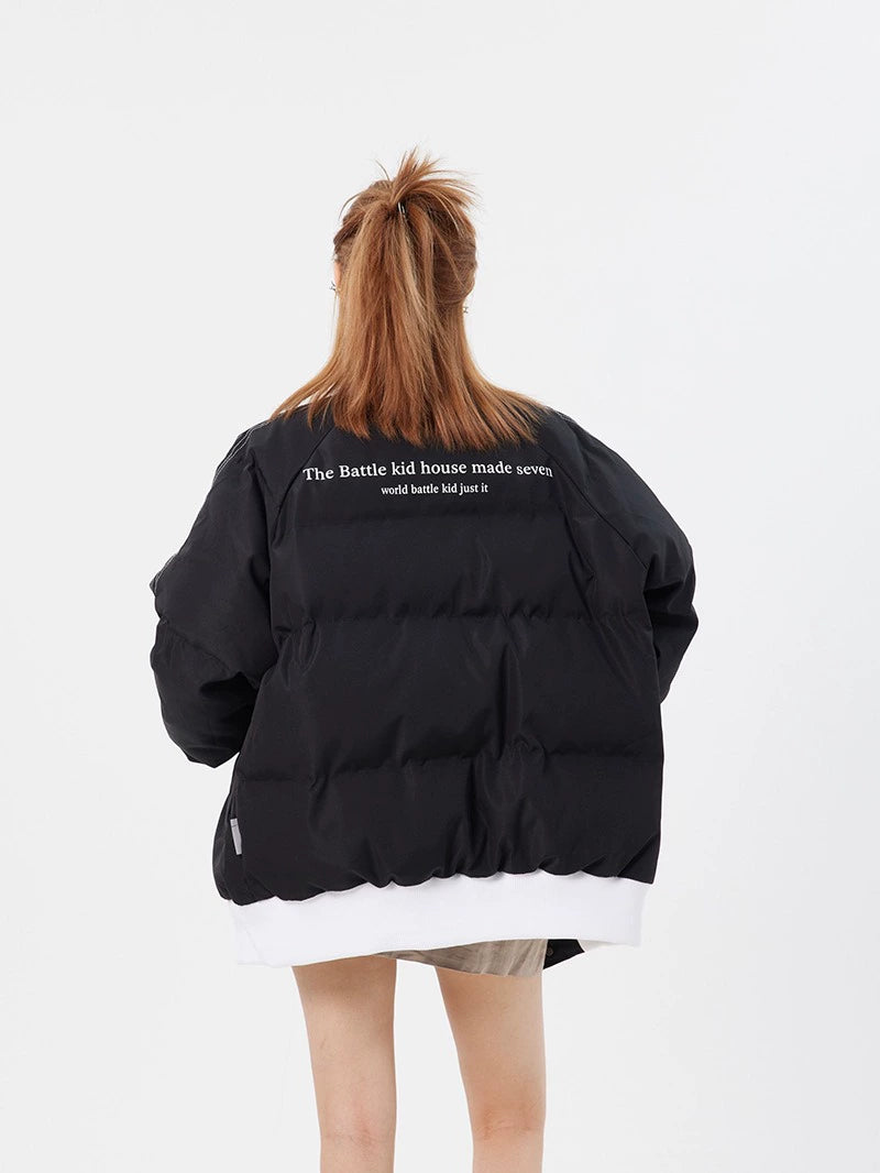 バイカラースポーティダウンジャケット