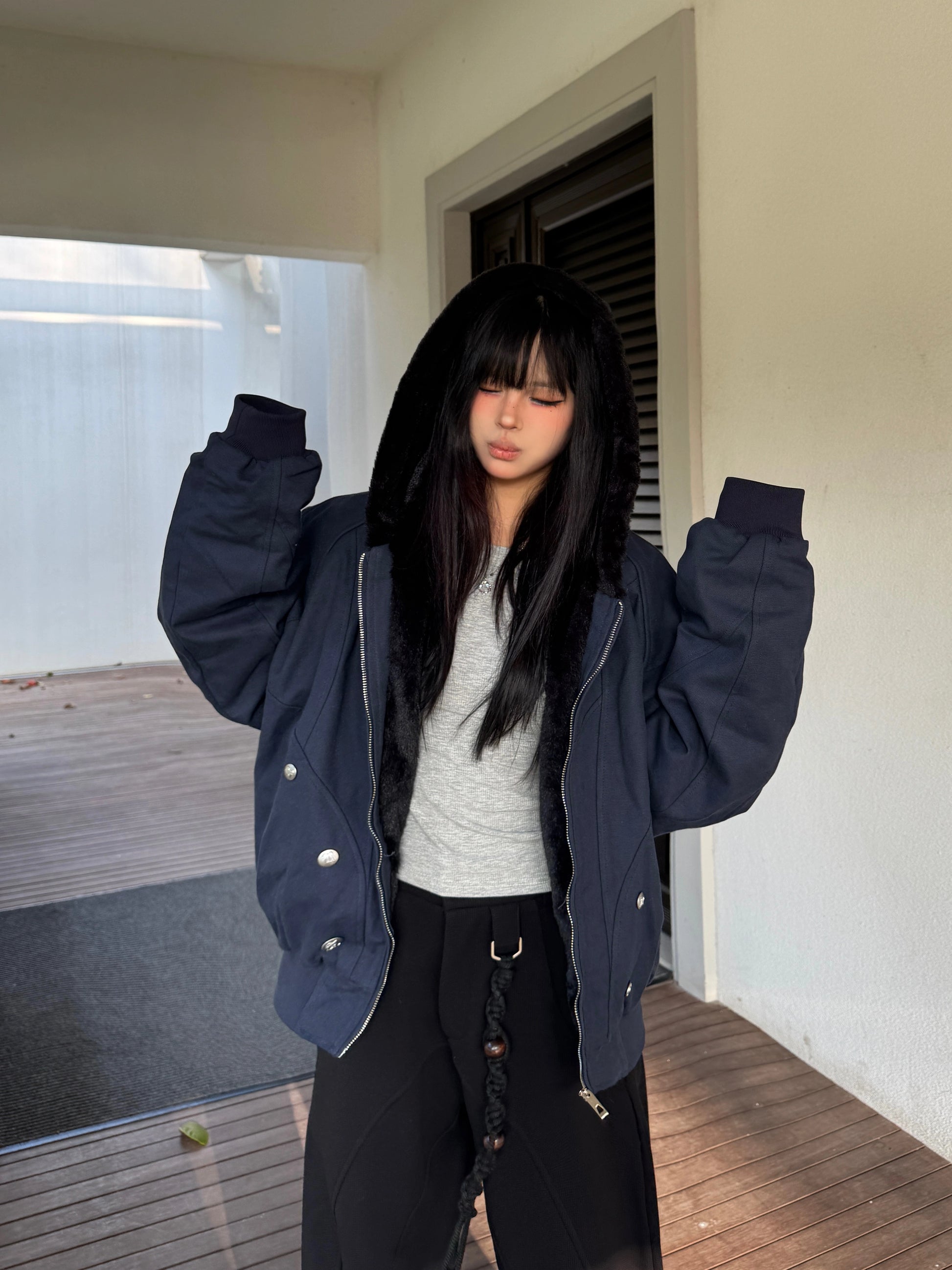 ファーカラージャケット