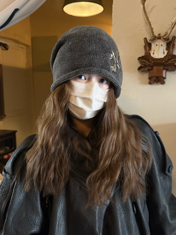 クロスエンブレム ルーズニットビーニー