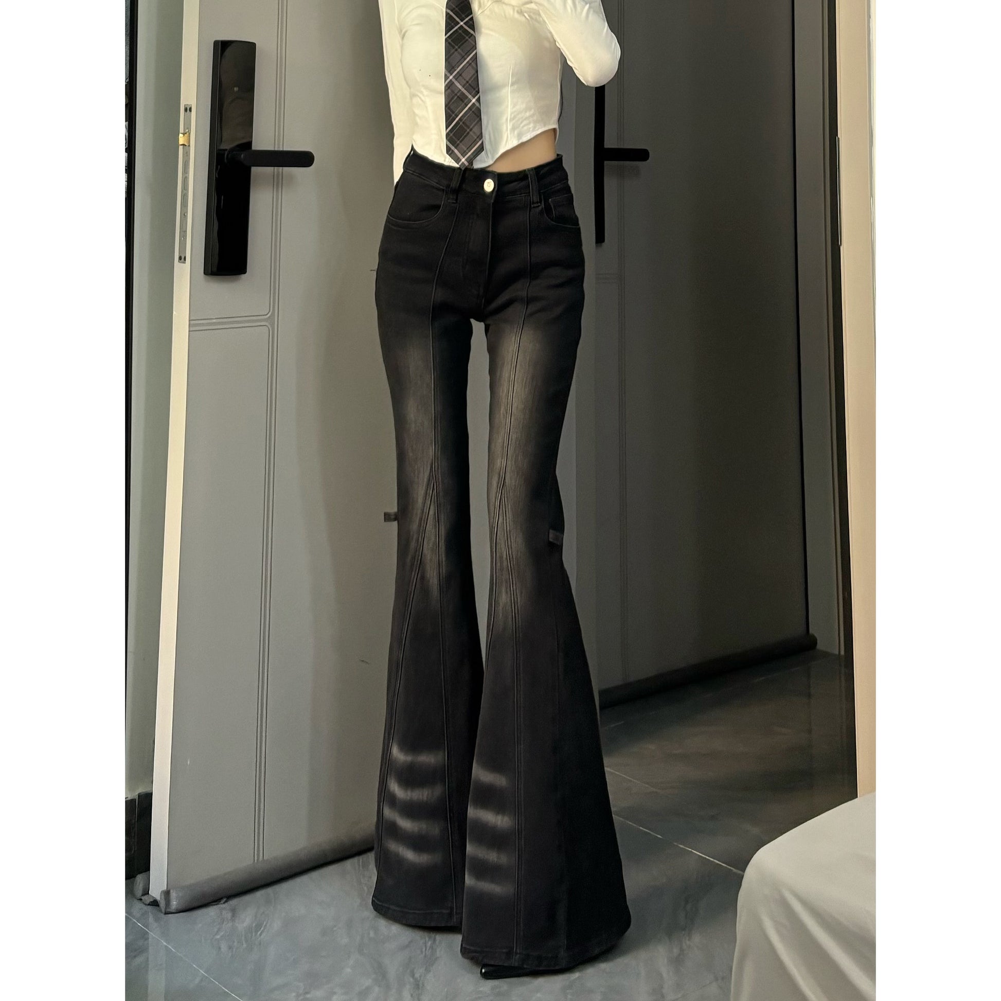 スカートレイヤー フレアデニム（取り外し可）