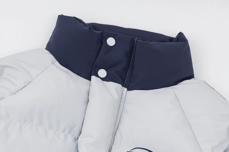 バイカラースポーティダウンジャケット