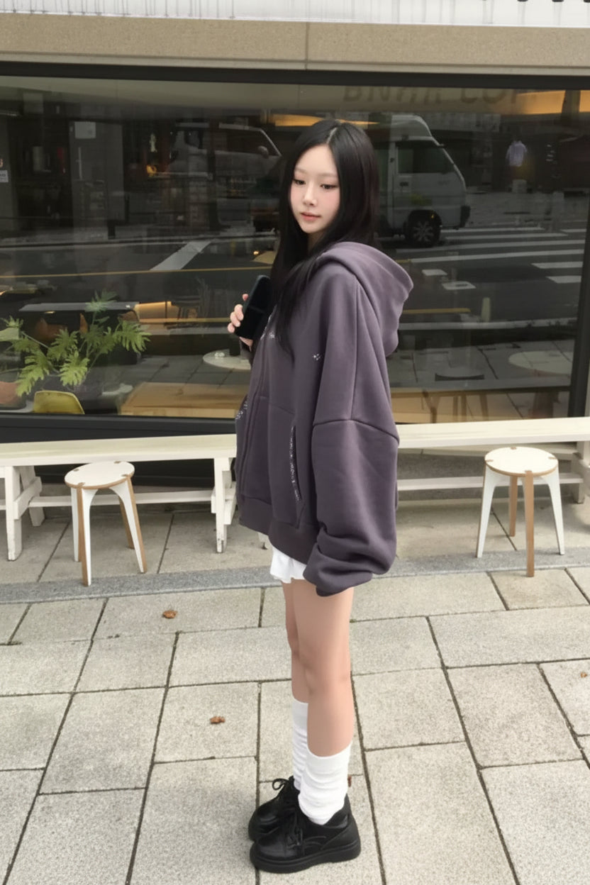 クリスタルライン ジップフーディ