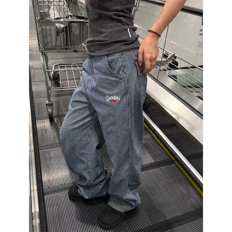 ヴィンテージストライプルーズパンツ