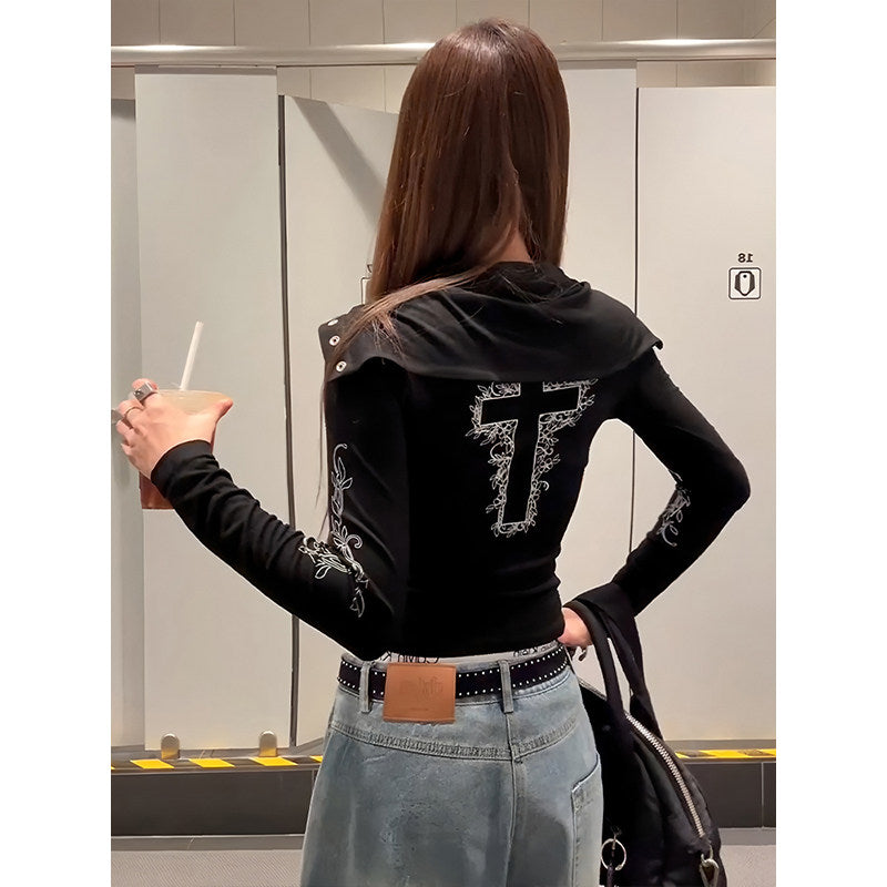 フロントボタン クロスデザイントップス