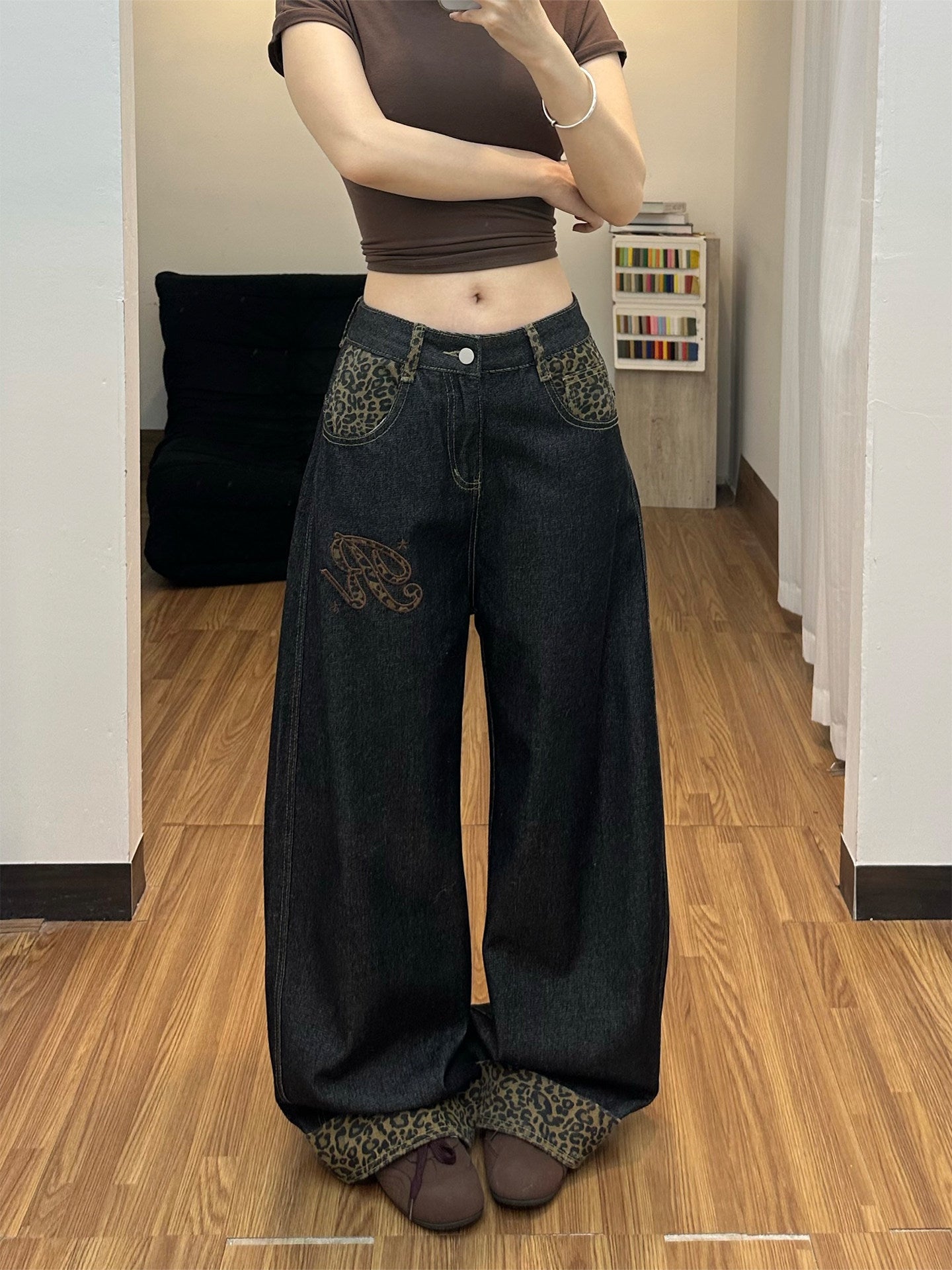 ストリートルーズレオパードジーンズ