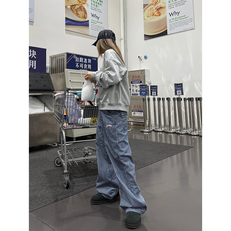 ヴィンテージストライプルーズパンツ