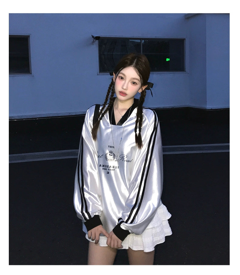 サイドラインロングスリーブフットボールTシャツ KOR31 – 100StarS サイドラインロングスリーブフットボールTシャツ KOR31 – 100StarS