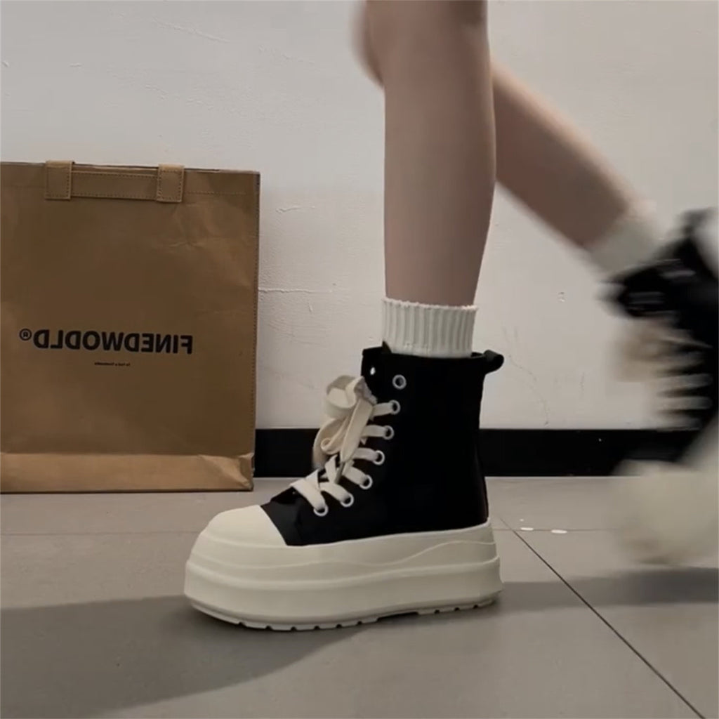 厚底ハイカットスニーカー