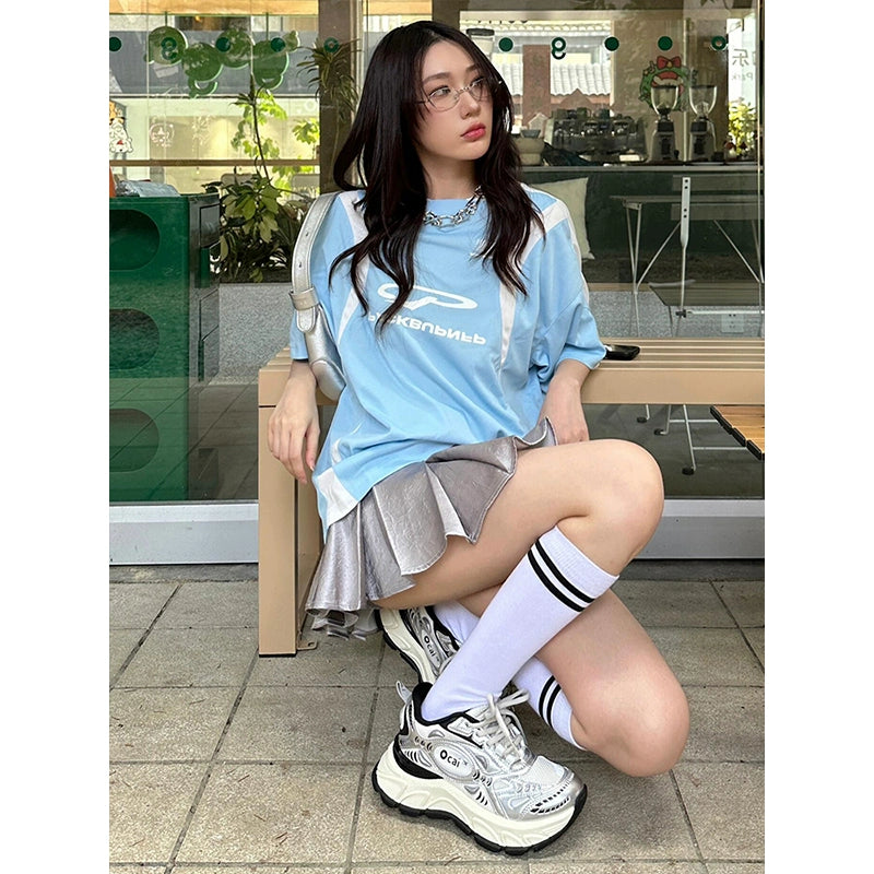 ツートーンフットボールTシャツ KOR55