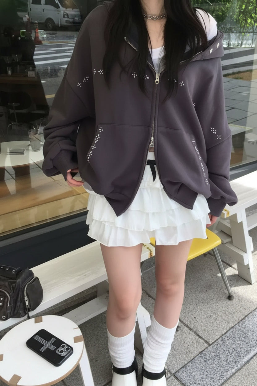 クリスタルライン ジップフーディ