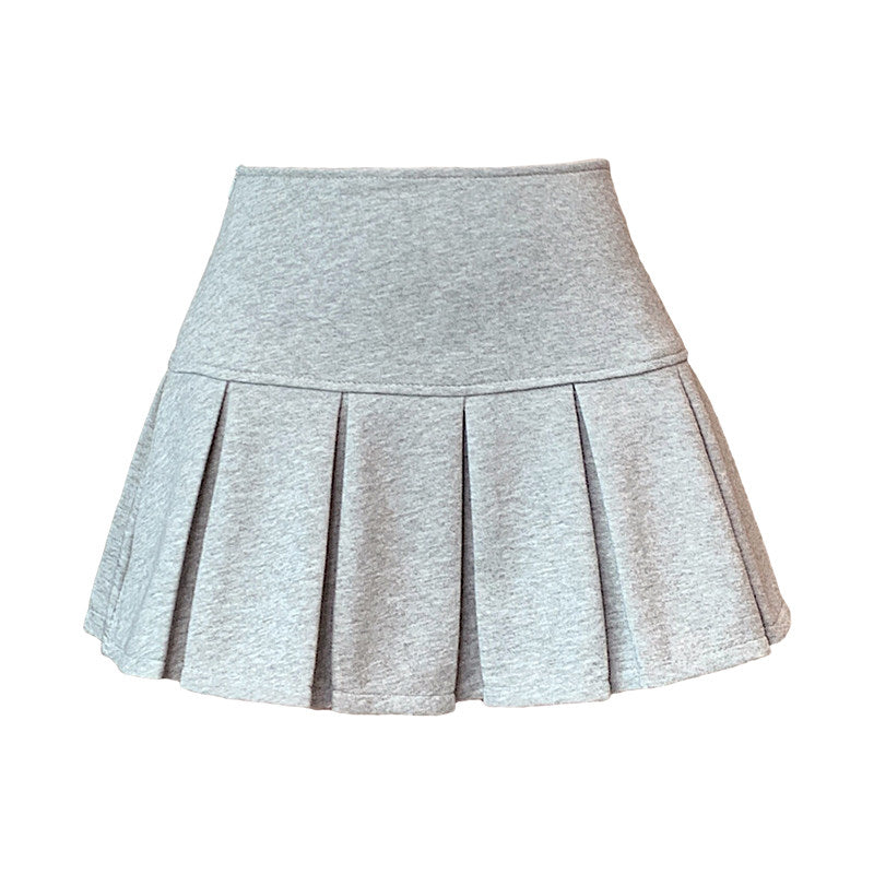 ハイウエスト プリーツミニスカート