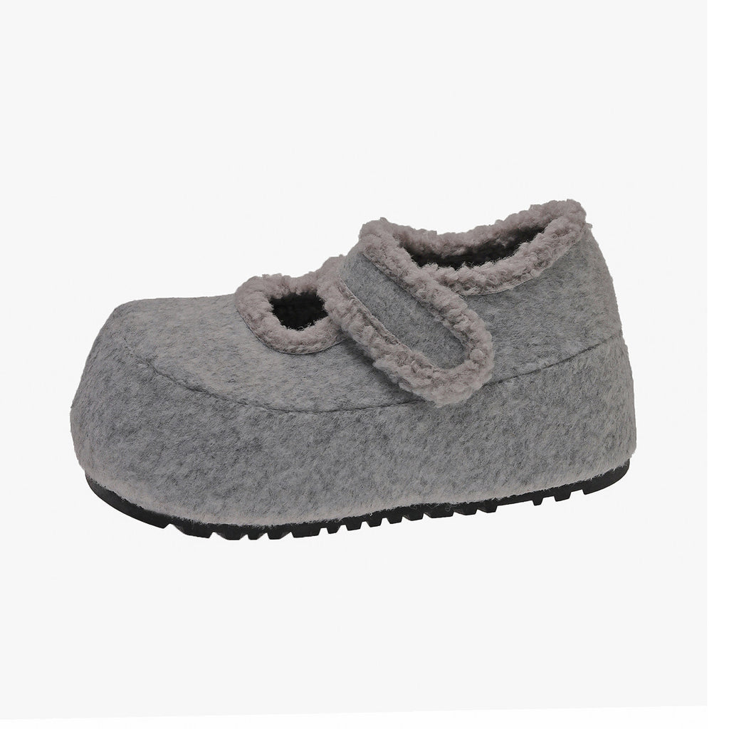 ウールフラットシューズ