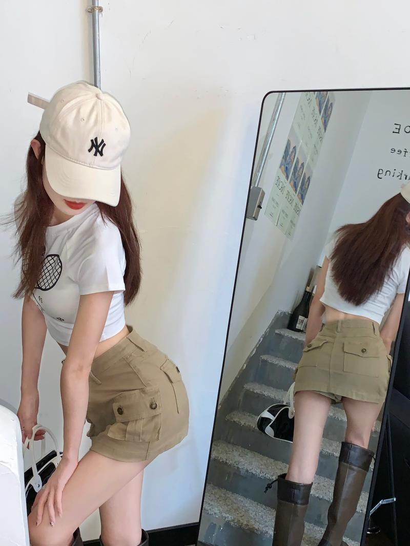 カーゴポケットミニスカート