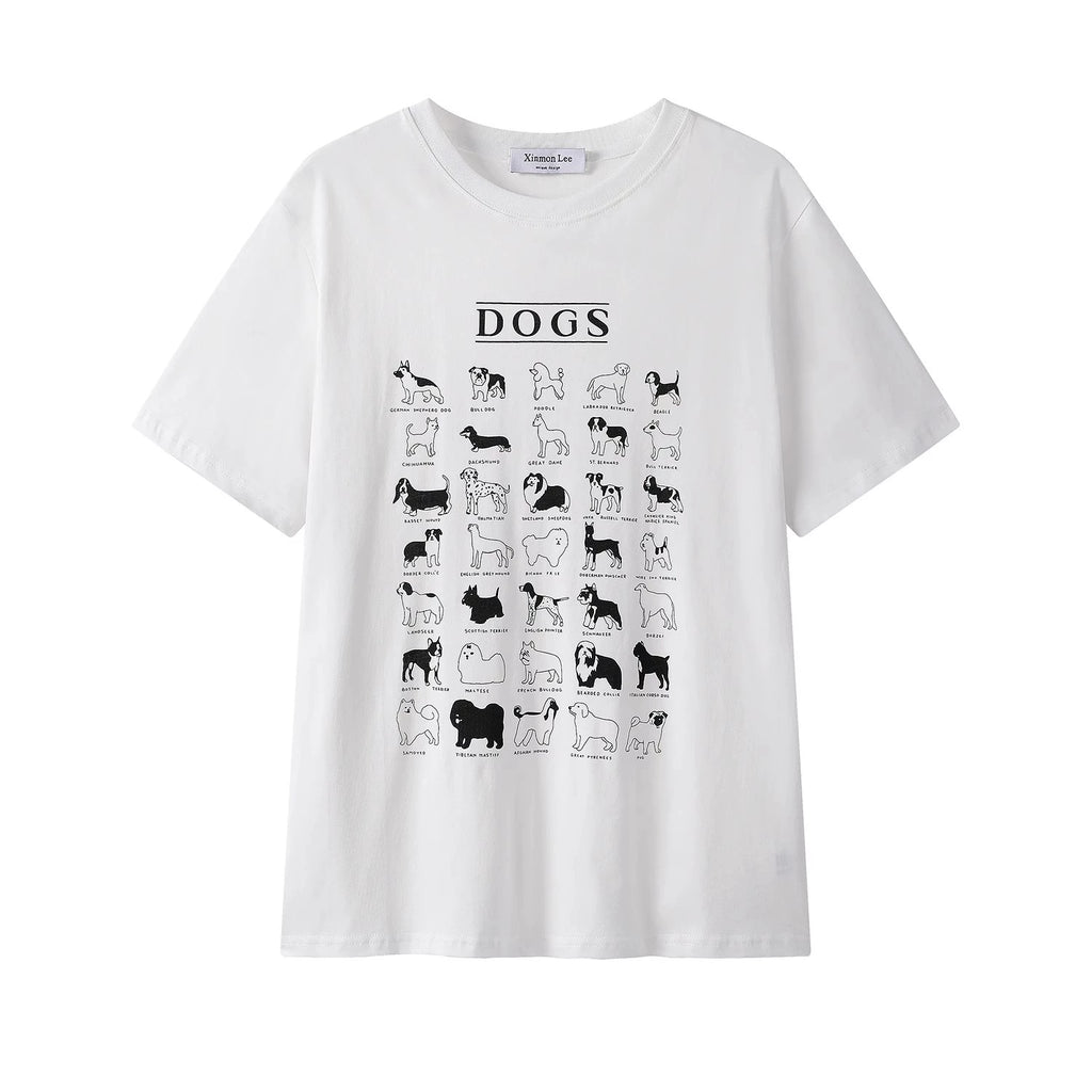 ドッグパターンTシャツ