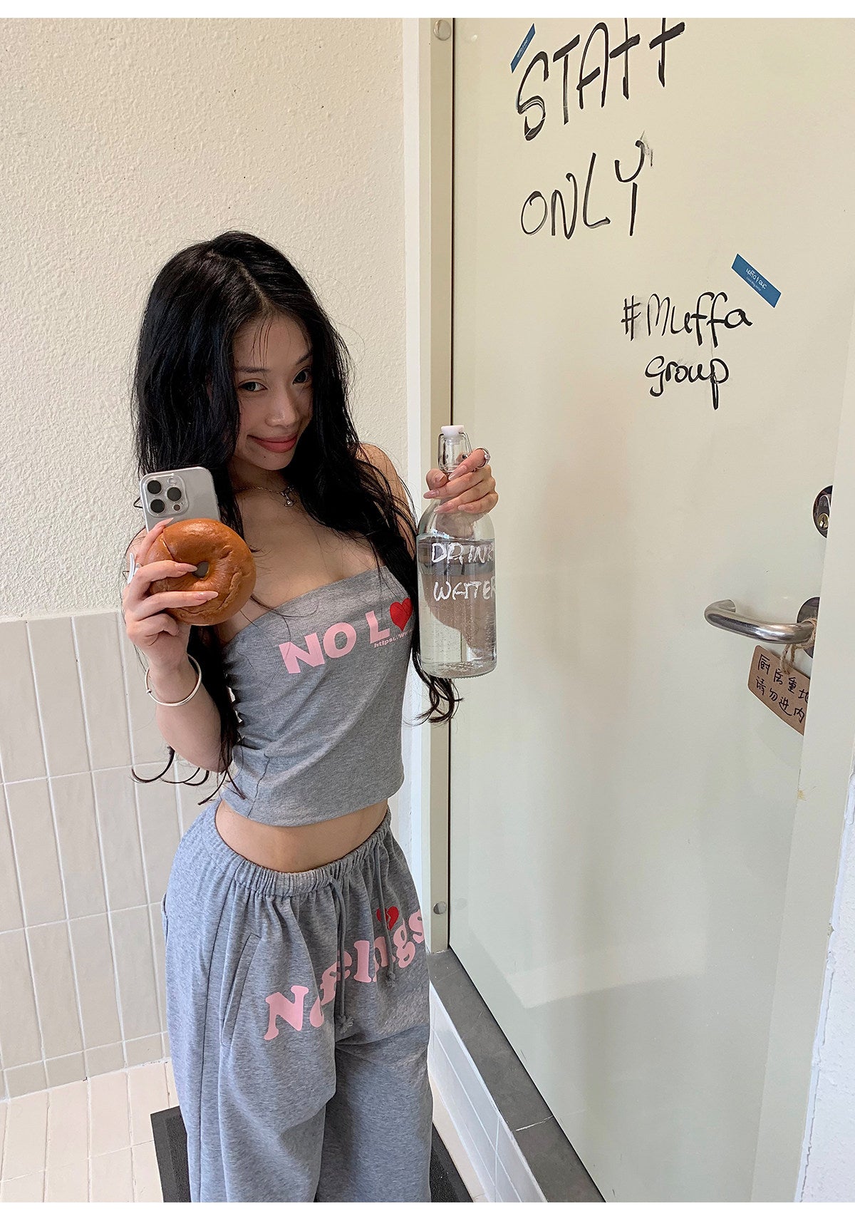 ロゴベアチューブトップセットアップ