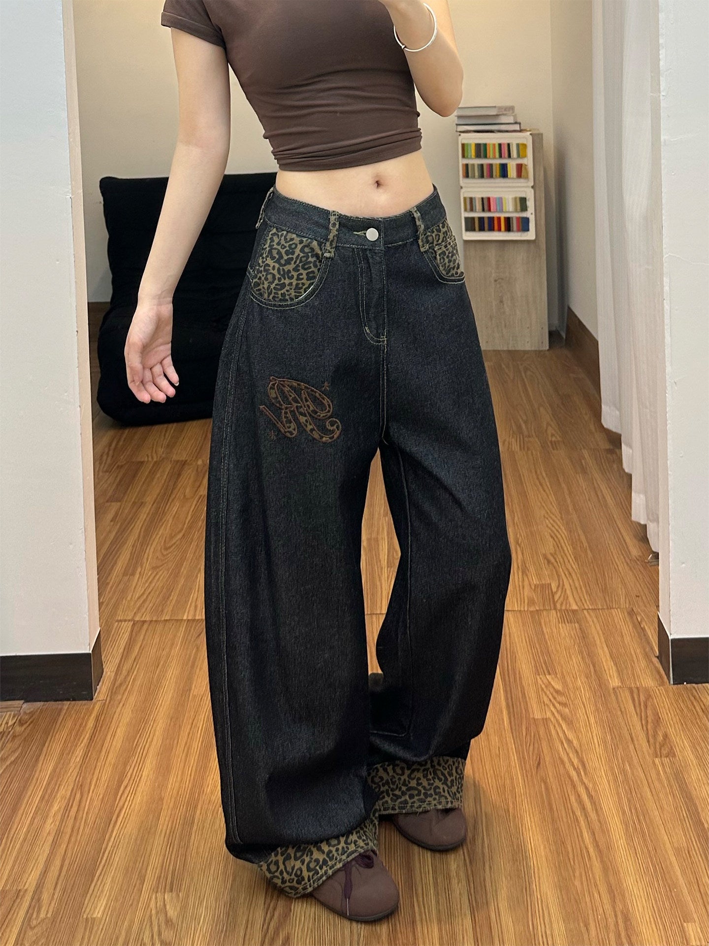 ストリートルーズレオパードジーンズ