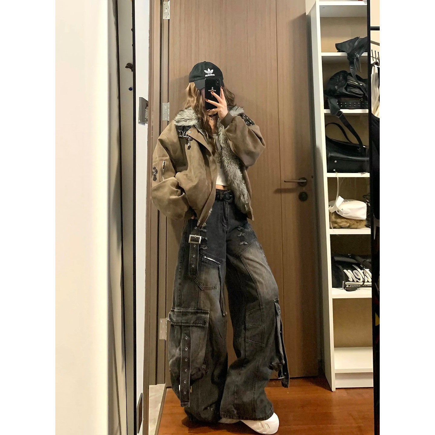 デニムカーゴパンツ