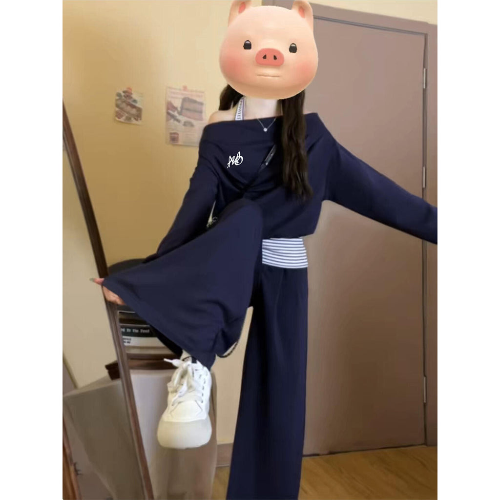 オフショルルーズセットアップ