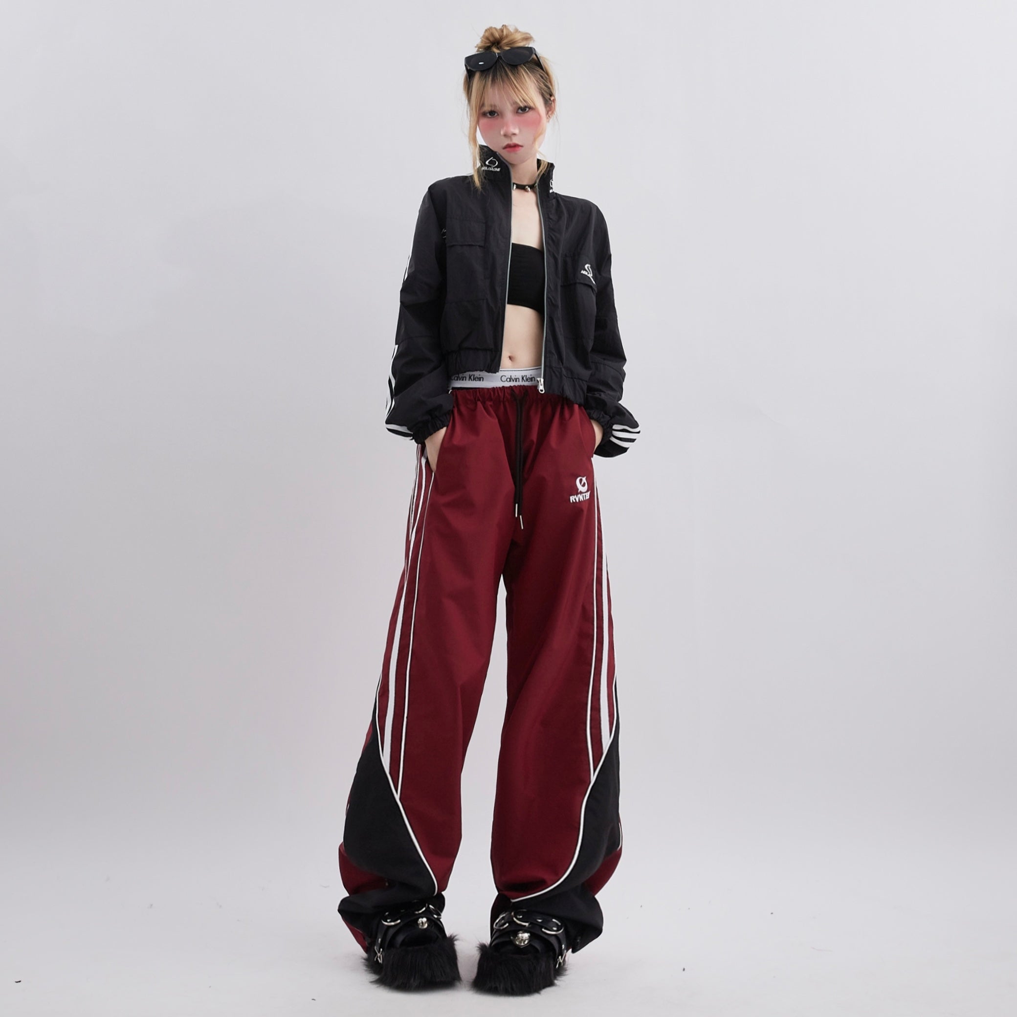 パンツREADYMADE TRACK PANTS 3 サイドライントラックパンツ